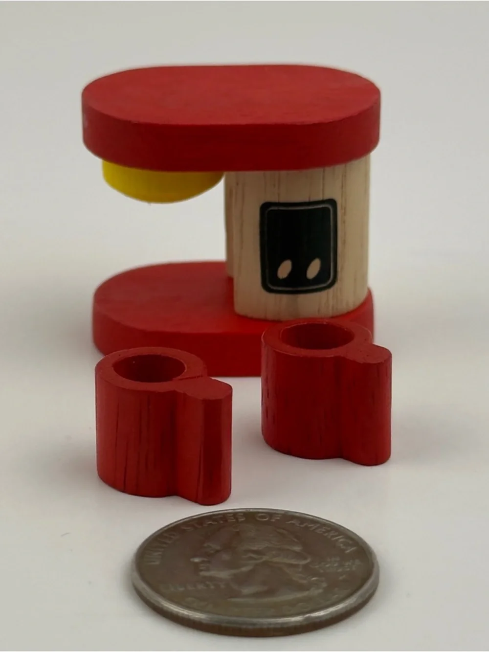 PlanToys Wooden Dollhouse Kitchen Appliances Microwave Coffee Pot Montessori